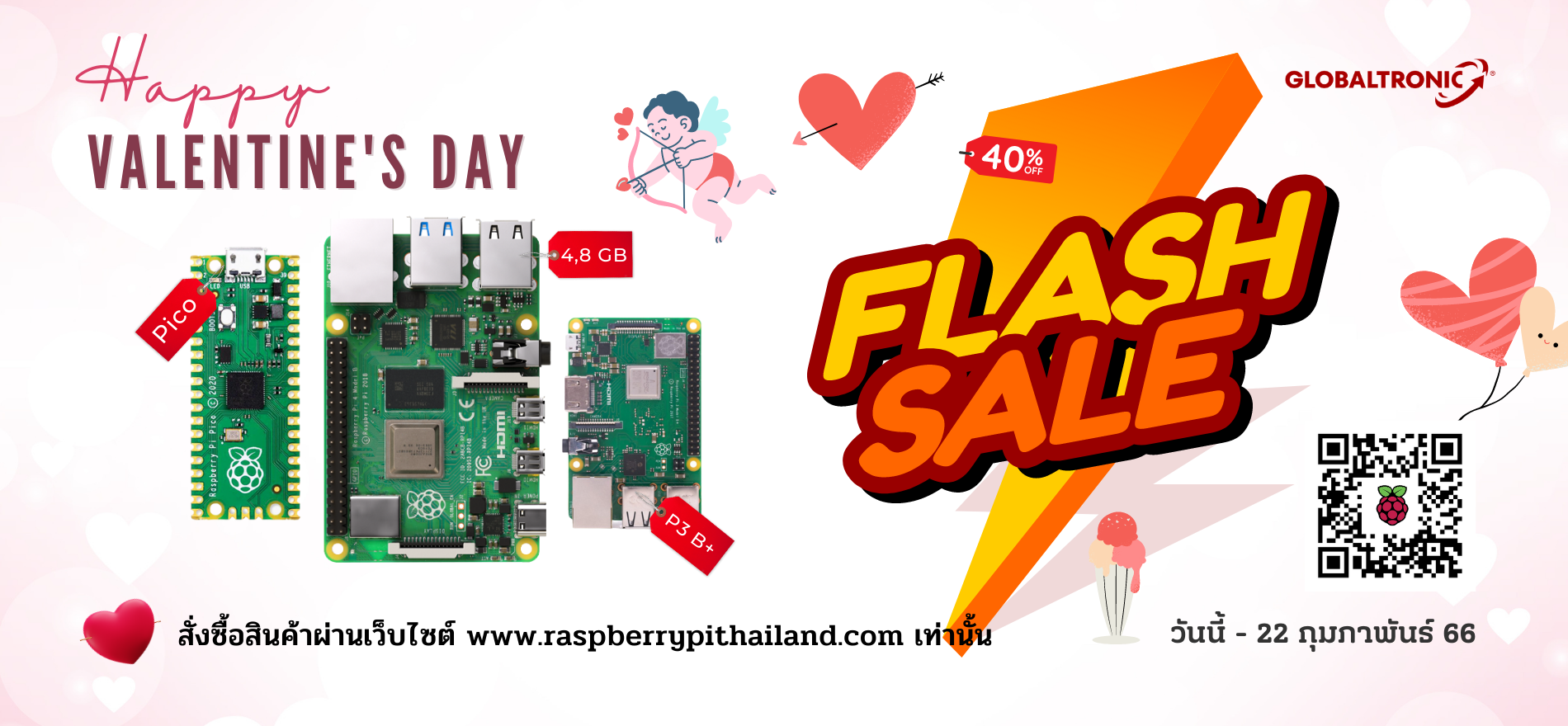 Raspberry pi Valentine's Day 2566